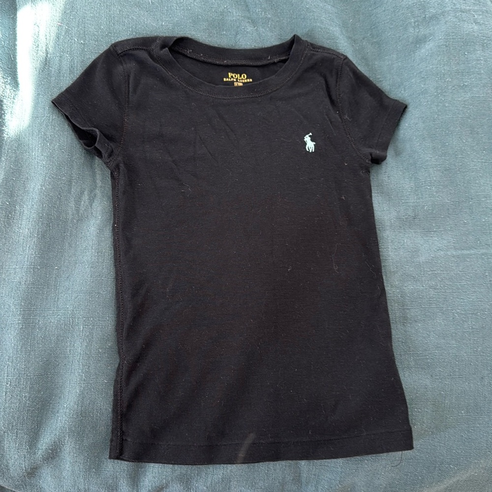 Ralph Lauren black shirt. Size 6 great condition.